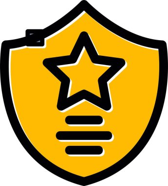 Kalkan. Web simgesi basit illüstrasyon