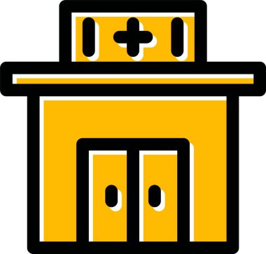 Bina inşaat simgesi - ana hatları biçiminde