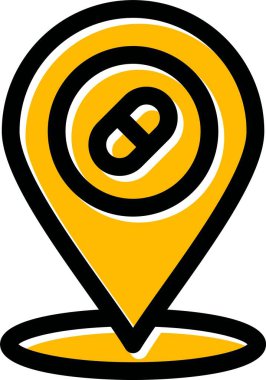 konum pin haritası simgesi - taslak biçimi