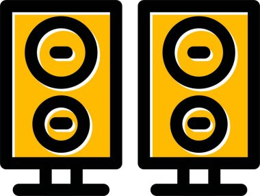 Hoparlör simgesi, vektör illüstrasyonu