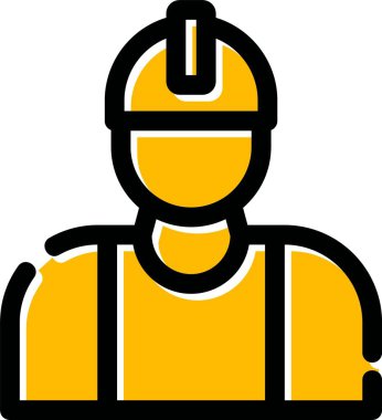 Mühendis işçi inşaat simgesi