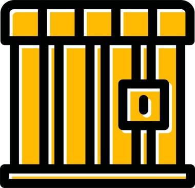 Dikenli tel simgesi renk dış hat vektörü