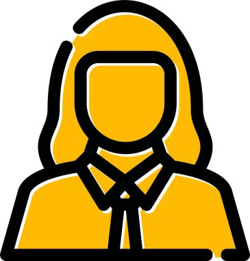 kadın kullanıcı profili simgesi - taslak biçimi