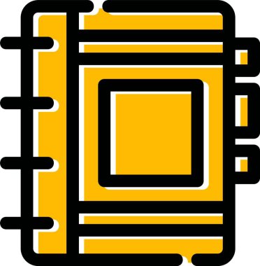 kitap simgesi ve vektör illüstrasyonu beyaz arkaplanda izole edildi