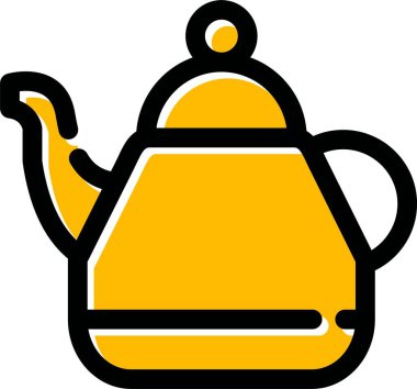 Çaydanlık. Web simgesi basit illüstrasyon