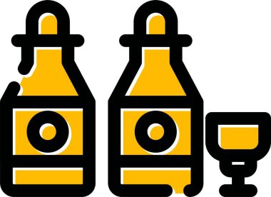 alkollü içecek simgesi ana hatlarıyla