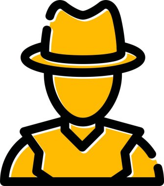 Detektif man man simgesi - taslak biçimi