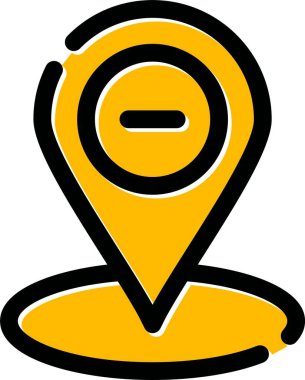gps konum haritası simgesi - taslak biçimi