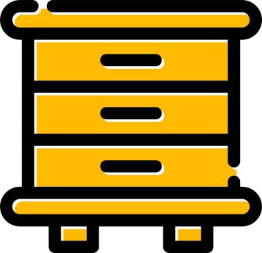 Bal arısı kovanı simgesi, basit vektör illüstrasyonu