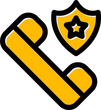 Bir çizgi film kalkan simgesinin vektör çizimi