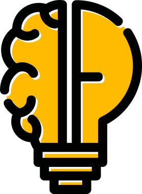 filedoutline biçiminde yaratıcı ampul yaratıcılığı simgesi