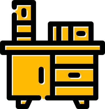 Mobilya. Web simgesi basit illüstrasyon