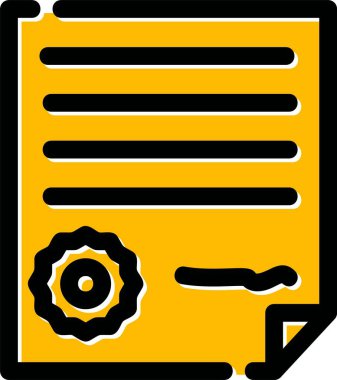 belge simgesi vektör illüstrasyonu