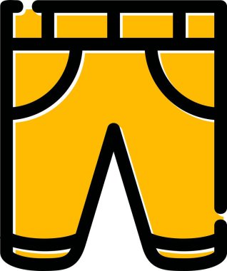 şort simgesi, basit vektör illüstrasyonu