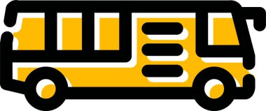 Otobüs. Web simgesi basit illüstrasyon