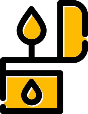 Petrol gazı simgesi taslak biçiminde