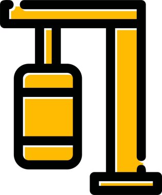 İnşaat vinç inşaat simgesi - taslak biçimi