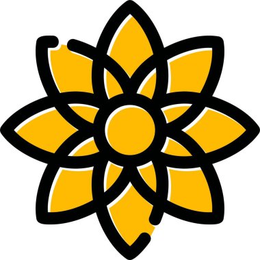 Çiçek. Web simgesi basit illüstrasyon