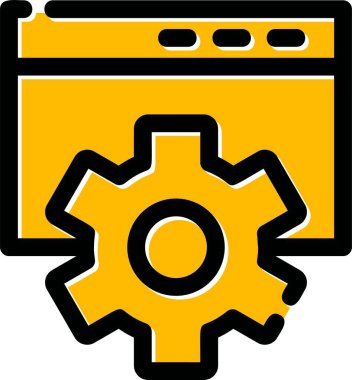 dizüstü bilgisayar ayarı dişli simgesi