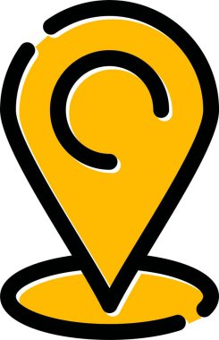 Harita işaretleyici. Basit resimleme