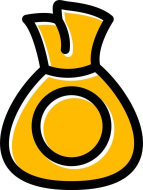 Para çantası ikonu. vektör illüstrasyonu