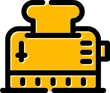 Bir tost makinesi simgesinin vektör çizimi