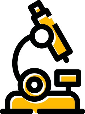 Mikroskop simgesi vektör çizimi