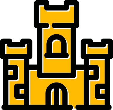 Bina. Web simgesi basit illüstrasyon