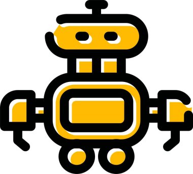 robot ikon vektör illüstrasyonu