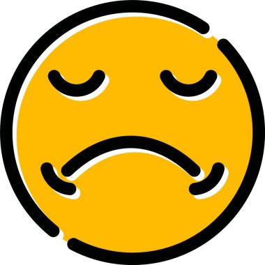 İçi doldurulmuş dış hat biçiminde emoji yüz ifadesi simgesi