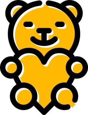 Ayı ağı simgesi, basit vektör illüstrasyonu