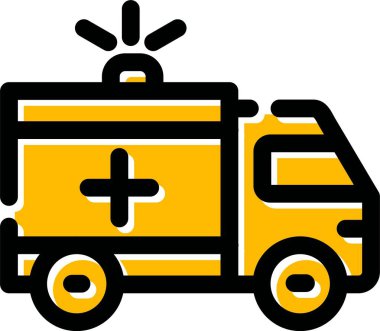 Ambulans arabası acil durum simgesi