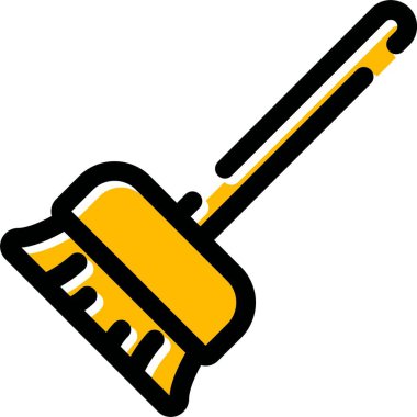 Süpürge temizleme simgesi - taslak biçimi