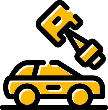 Otomobil tamir simgesi - taslak biçimi