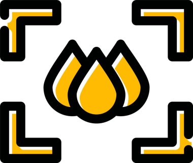 Yağ yakıt ikonu, vektör illüstrasyonu