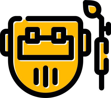 robot. Web simgesi basit illüstrasyon