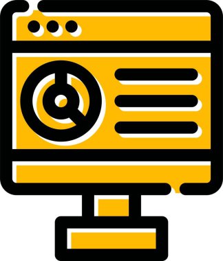 bilgisayar dizini simgesi, basit vektör illüstrasyonu