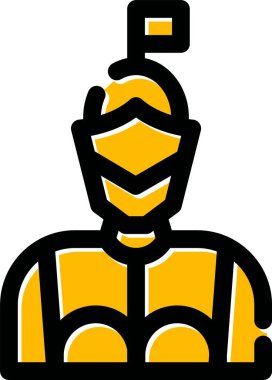 Kasklı bir adamın vektör çizimi