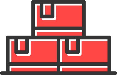 dağıtım paketi lojistik simgesi - taslak biçimi