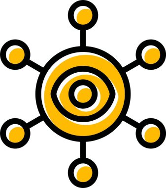 küresel ağ ağ simgesi. ana hatlı küresel ağ ağ vektör simgesi rengi düz izole