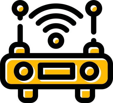 Kablosuz. Web simgesi basit illüstrasyon