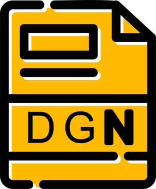 Moda biçimi izole edilmiş arkaplanda dg dosya simgesi