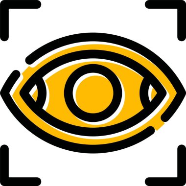 vizyon görünüm simgesi - taslak biçimi