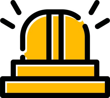 İnşaat kaskı. Basit resimleme