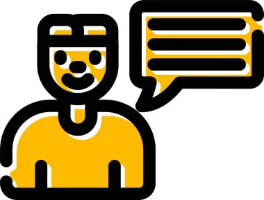 Konuş. Web simgesi basit illüstrasyon