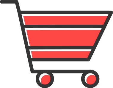 Alışveriş arabası ekommerce simgesi - taslak biçimi