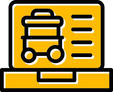 Otobüs. Web simgesi basit illüstrasyon