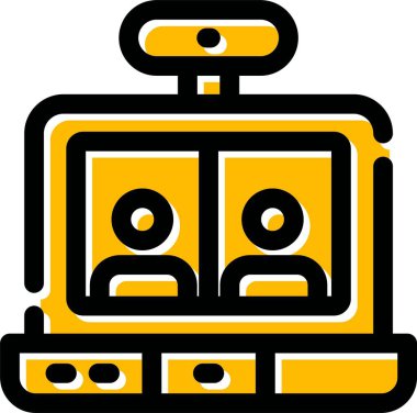 robot. Web simgesi basit illüstrasyon