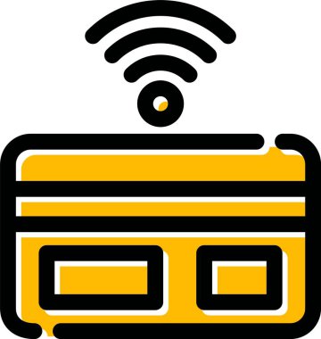 Kablosuz ağ simgesi. Web için kablosuz ağ vektör simgelerinin basit çizimi