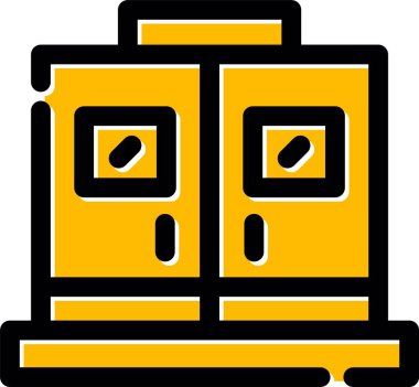 Bina. Web simgesi basit illüstrasyon